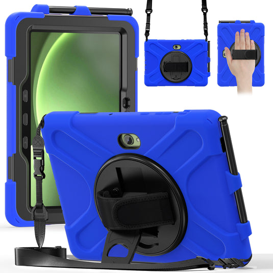 Samsung Galaxy Tab Active Pro / Active 4 Pro / Active 5 Pro Series - Heavy Duty 360 Degree Rotate Stand Hand Strap Case With Shoulder Strap - i-Station Mobile Phone & Electronic Device Repair and Accessories
