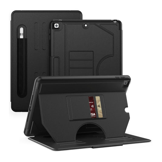 [With Card Slot] Apple iPad 10.9" 10th (2022) - PC + TPU + PU 3 in 1 Smart Magnetic Auto Sleep Drop Proof Case