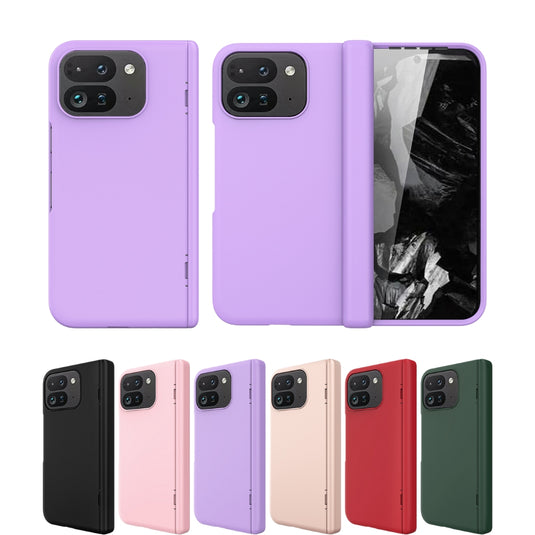 Google Pixel 9 Pro Fold - TPU + PC + PU 3-in-1 Full Covered Shockproof Minimalist Phone Case