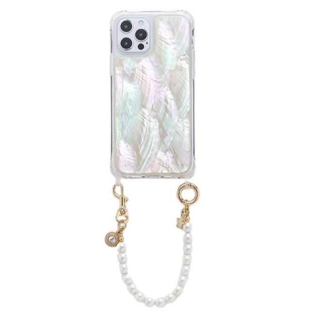 Load image into Gallery viewer, Apple iPhone 14/Plus/Pro/Max - Natural Pearl Shell Handheld Chain Bracelet Fashion-Forward Series Case
