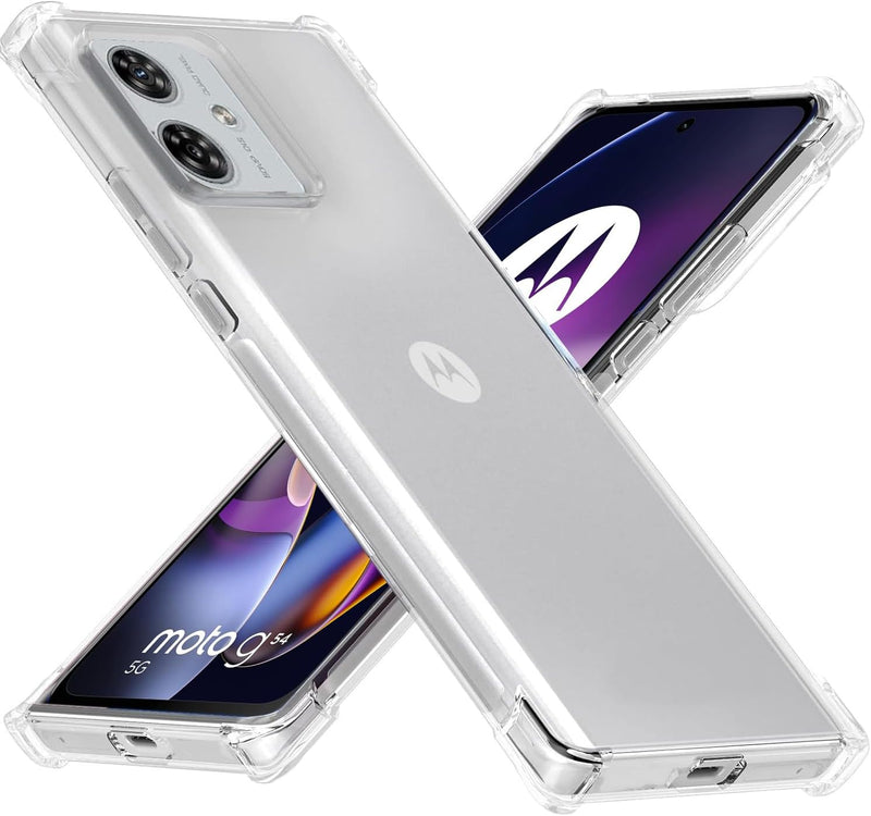 Load image into Gallery viewer, Motorola Moto G54 - AirPillow Cushion Transparent Soft Clear TPU Four Corners Protective Case With 2PC 9H Tempered Glass Sreen Protector
