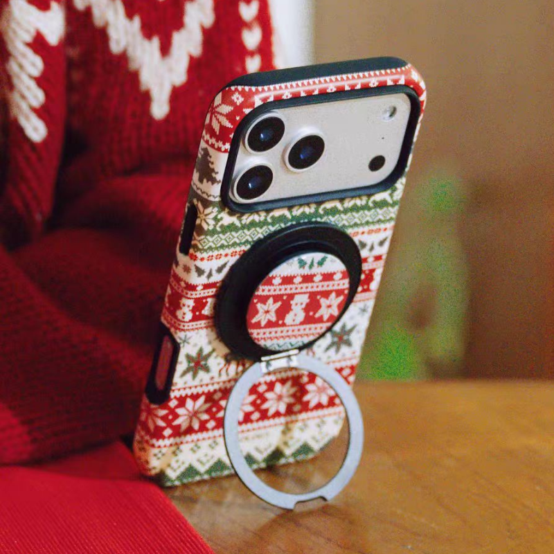 Load image into Gallery viewer, [Magsafe Compatible] Apple iPhone 17/Pro/Max - Christmas 2-in-1 Shockproof Phone Case with Stand
