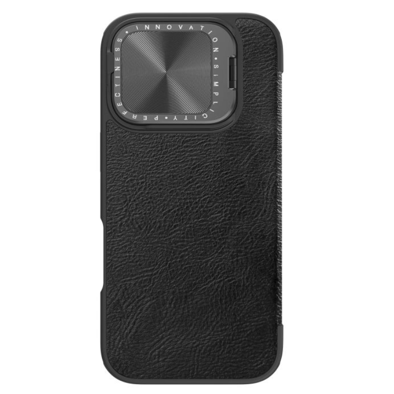 Load image into Gallery viewer, [With Card Slot][Built-in Lens Bracket] Apple iPhone 16/Pro/Pro Max Business Flip Full-cover Shockproof Genuine Leather Series Case
