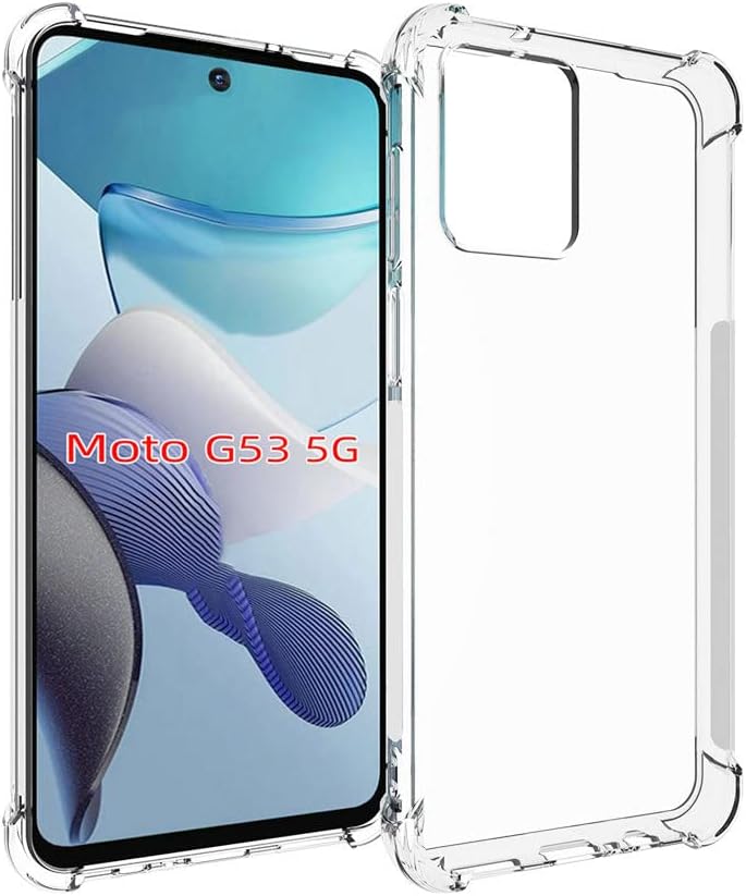 Load image into Gallery viewer, Motorola Moto G53 - AirPillow Cushion Transparent Soft Clear TPU Four Corners Protective Case With 2PC 9H Tempered Glass Sreen Protector
