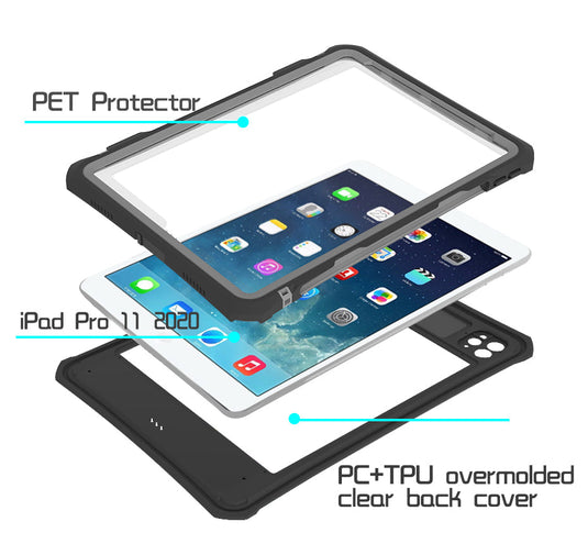 Apple iPad Pro 11" 2020 & 2021 & 2022 Version Shellbox Waterproof Heavy Duty Lifeproof Style Case - Polar Tech Australia