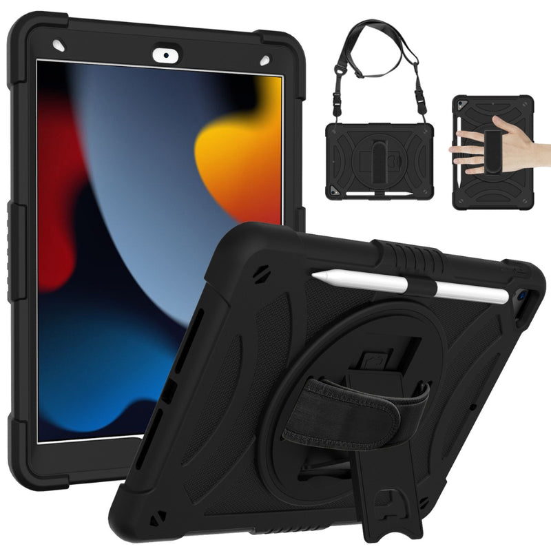 Load image into Gallery viewer, [With Shoulder Strap] Apple iPad 10.2&quot; 7th (2019) - Fully Covered 360 Degree Rotatable Drop Proof Silicone Protective Case
