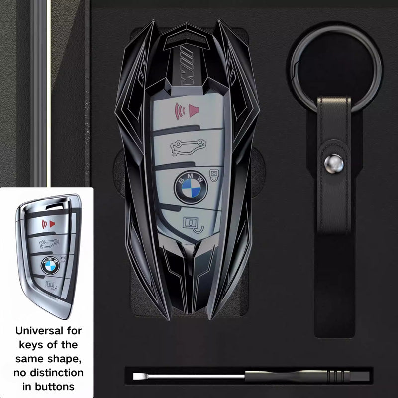 Load image into Gallery viewer, BMW Mecha Style Zinc Alloy Key Case For 1, 3, 5, 7 Series,X1, X3, X5, X6, X7
