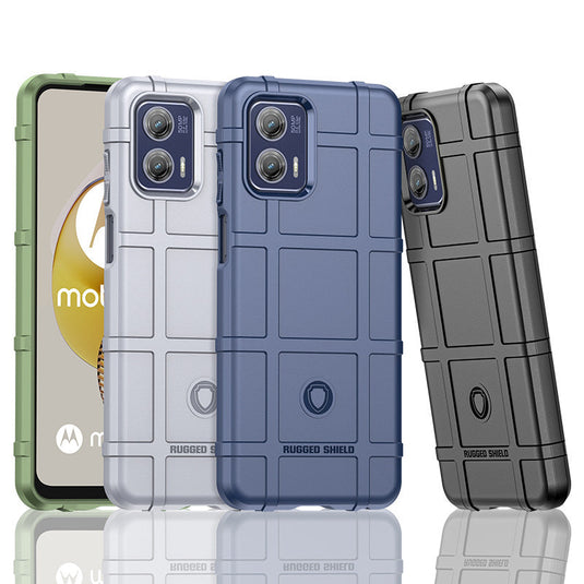 Motorola Moto G73 - Shield Shockproof Rugged Heavy Duty Case With 2PC Tempered Glass Screen Protector