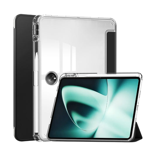 [With Pen Slot] OPPO Pad 2 (OPD2201, X22N2) - Full Covered Transparent Smart Sleep Protection Case