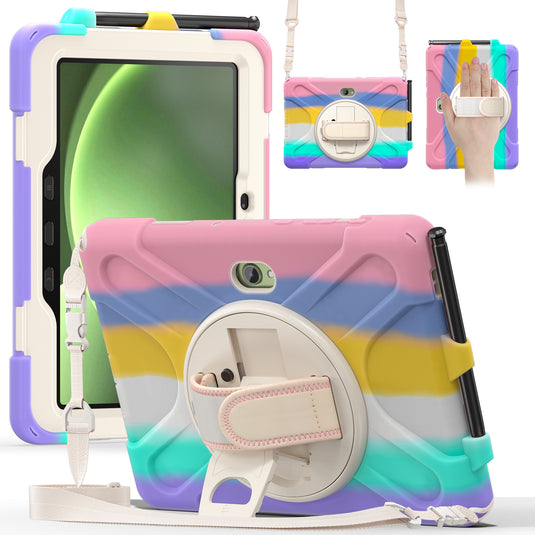 Samsung Galaxy Tab Active Pro / Active 4 Pro / Active 5 Pro Series - Heavy Duty 360 Degree Rotate Stand Hand Strap Case With Shoulder Strap - i-Station Mobile Phone & Electronic Device Repair and Accessories
