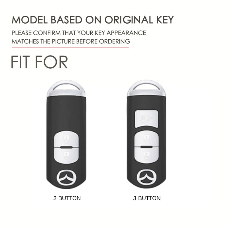 Load image into Gallery viewer, Mazda Aluminum Alloy Genuine Leather Key Case For MX-5, CX-5, CX-7, CX-9, Mazda 6
