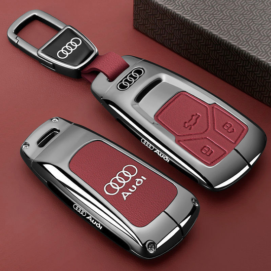 Audi Premium Leather Protection Car Key Fob Case Cover For A3, A4, A5, A6, Q2, Q3, Q5, Q7, Q8, e-tron - i-Station Mobile Phone & Electronic Device Repair and Accessories