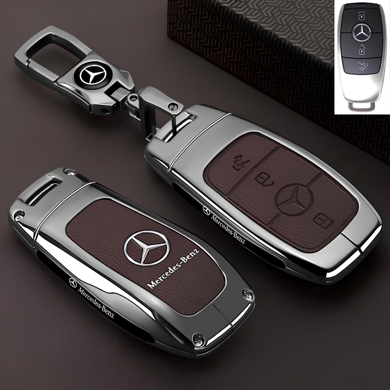 Load image into Gallery viewer, Mercedes Benz Premium Leather Protection Car Key Fob Case Cover for For Benz A, C, E, S, G-Class, GLA, GLB, GLC, GLE, GLS, CLA, CLS, EQC - i-Station Mobile Phone &amp; Electronic Device Repair and Accessories
