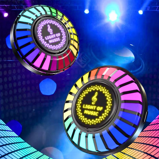 Car RGB Voice Control Synchronous Rhythm Light Colorful Music Ambient Magnetic Light
