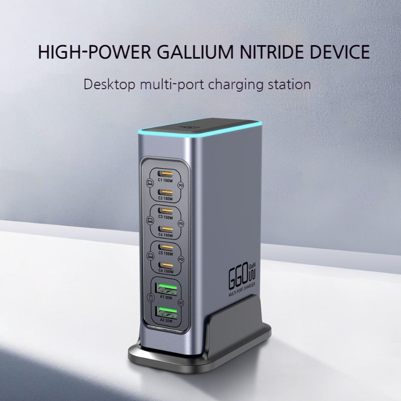 Load image into Gallery viewer, 660W GaN Smart Multi-Port Charger Tower with Colorful Lights - i-Station Mobile Phone &amp; Electronic Device Repair and Accessories
