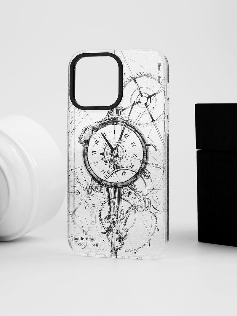 Load image into Gallery viewer, Apple iPhone 14/Pro/Pro Max Reverse Direction Clock Design Phone Case Shockproof Fashion Series Case
