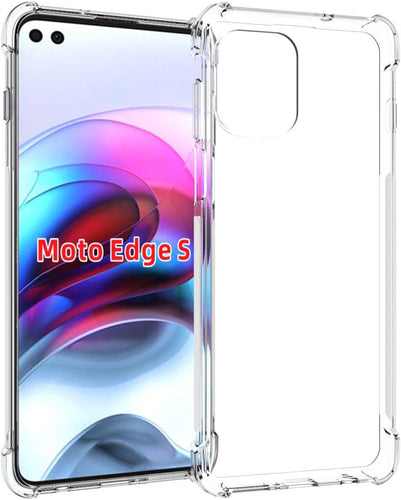 Motorola Moto G100 - AirPillow Cushion Transparent Soft Clear TPU Four Corners Protective Case With 2PC 9H Tempered Glass Sreen Protector