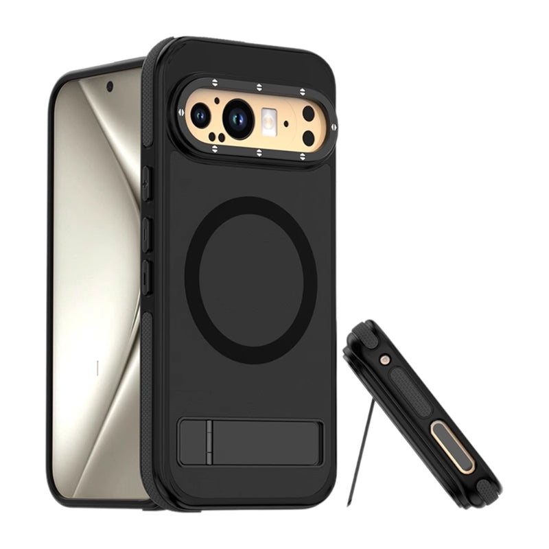 Load image into Gallery viewer, Google Pixel 9/Pro/Pro XL - TPU + Acrylic 2 in 1 Integrated Shockproof Magnetic Stand Case
