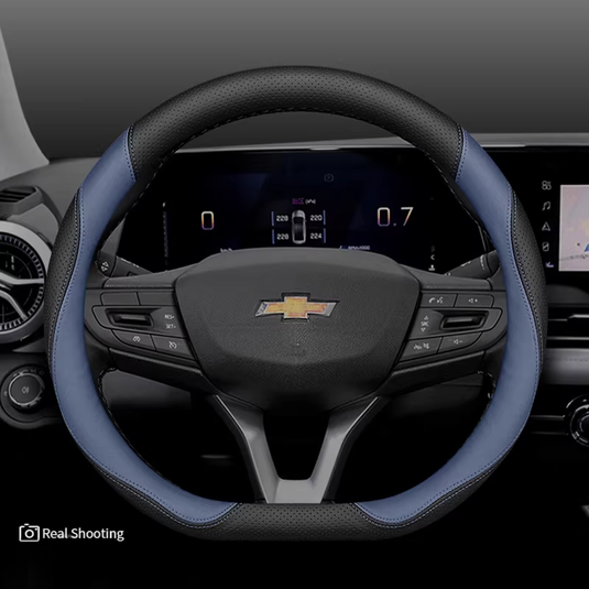 Chevrolet Premium Nappa Leather Breathable Ultra-Thin Non-Slip Steering Wheel Cover For Cruze, Equinox, Trax - i-Station Mobile Phone & Electronic Device Repair and Accessories