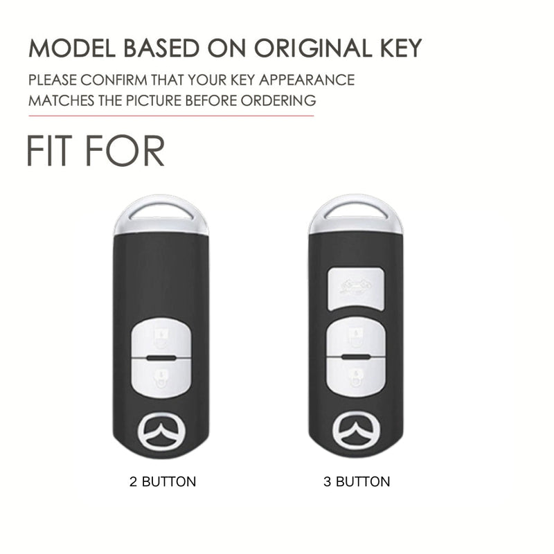 Load image into Gallery viewer, Mazda Handcrafted Genuine Leather Folding Car Key Fob Case Cover For CX-5, CX-4, CX-3
