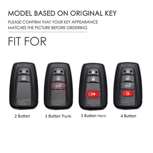 Toyota Metal Shell & Soft Silicone Full Protection Car Key Fob Case Cover For Camry RAV4 Highlander Avalon C-HR Prius Corolla - i-Station Mobile Phone & Electronic Device Repair and Accessories