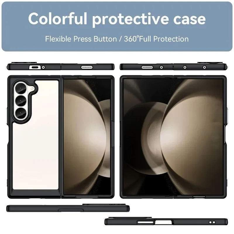 Load image into Gallery viewer, Samsung Galaxy Z Fold 6 SM-F956 Transparent Anti-drop Folding Essentials Series Case
