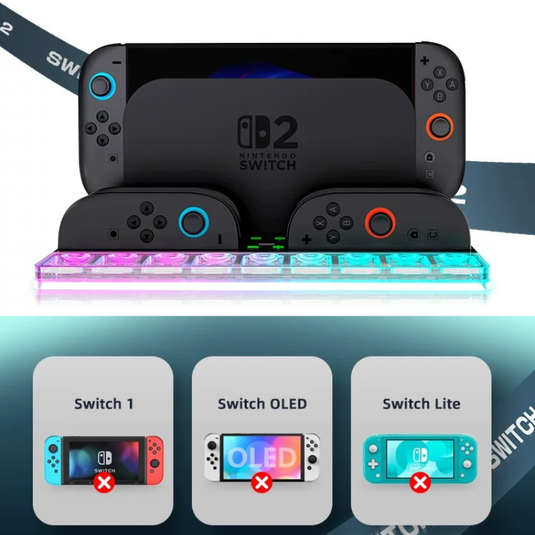 Nintendo Switch 2 (2025) - Multi-Functional Joy-Con Charging Dock with Game Card Storage