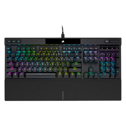 CORSAIR K70 RGB PRO Wired Mechanical Gaming Keyboard (CHERRY MX RGB Blue Switches: Tactile and Clicky, 8,000Hz Hyper-Polling, PBT DOUBLE-SHOT PRO Keycaps, Soft-Touch Palm Rest)