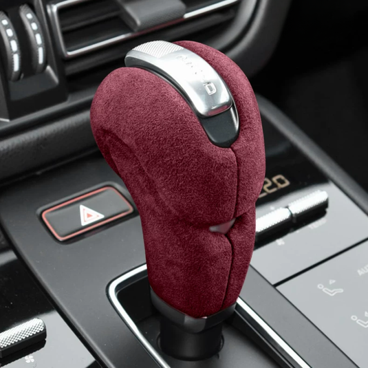 Porsche Macan Suede Gear Shift Knob Cover – Nano Adhesive Interior Trim Protection - i-Station Mobile Phone & Electronic Device Repair and Accessories