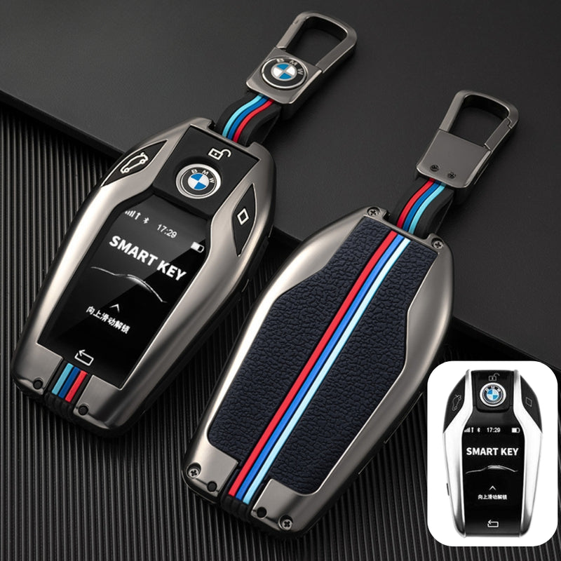 Load image into Gallery viewer, BMW Metal Shell &amp; Soft Silicone Full Protection Key Case For 5, 6, 7 Series, X3, X5, X6, X7
