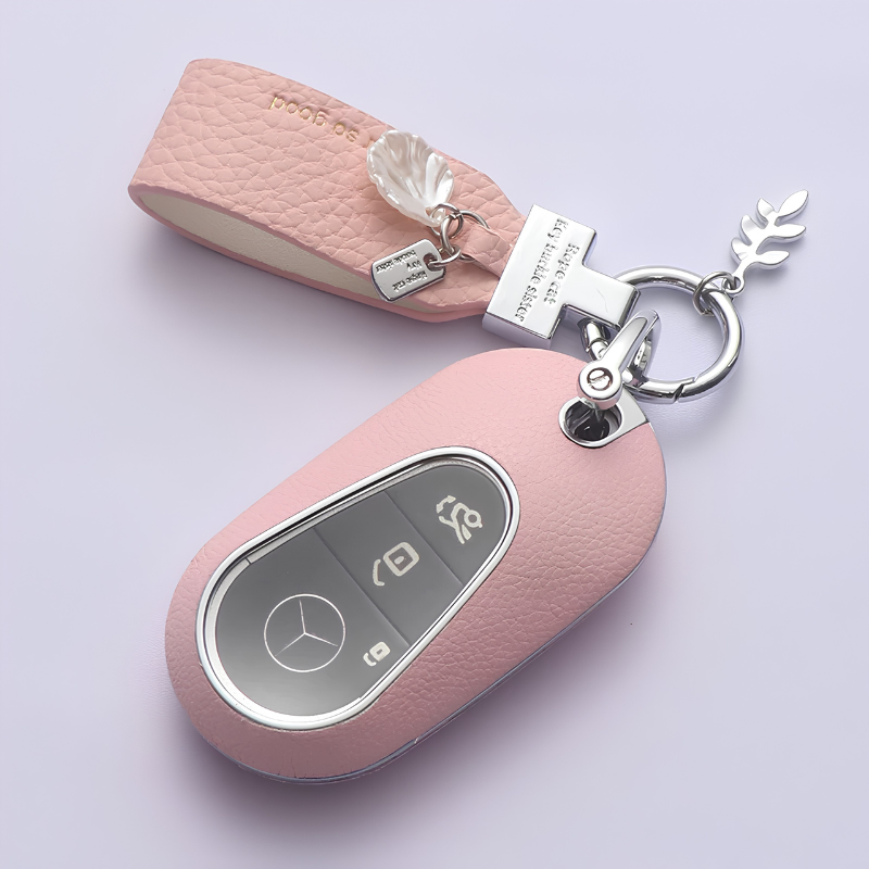 Load image into Gallery viewer, Mercedes Benz Stylish Elegant PU Leather Protection Car Key Fob Case Cover For Benz A, C, E, S-Class, GLC, GLE, GLS, GLS, EQC, EQS
