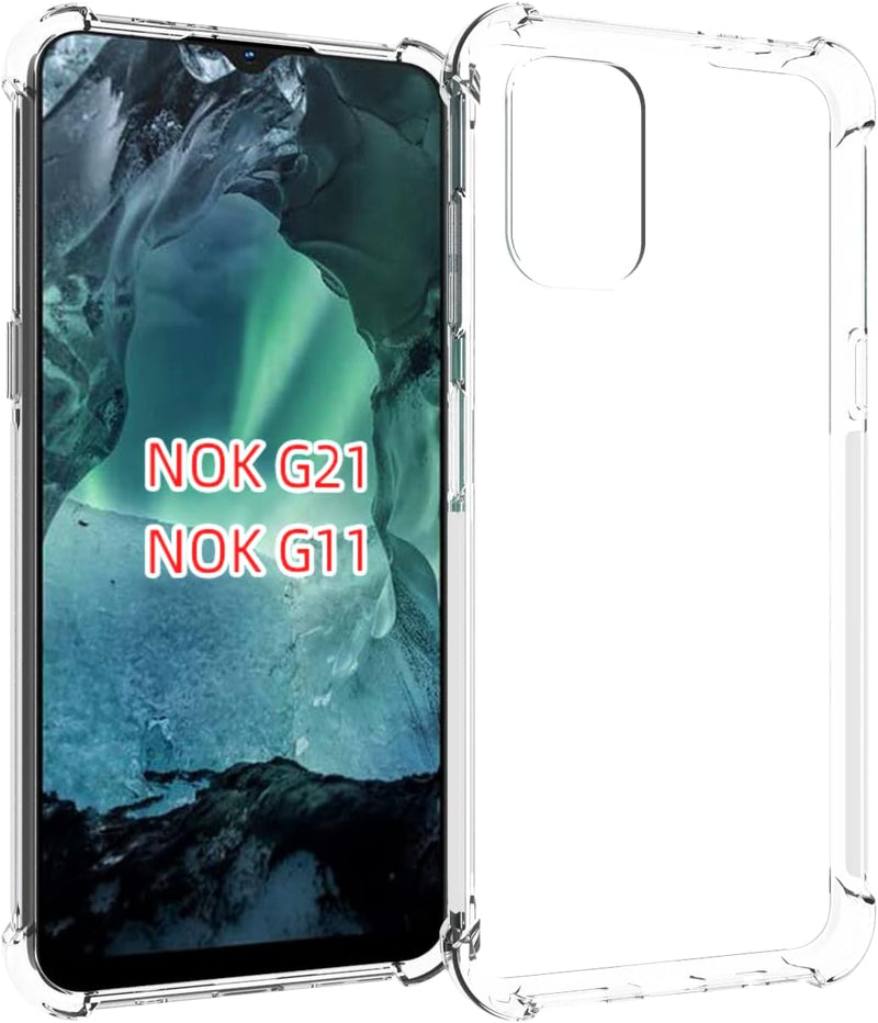 Load image into Gallery viewer, Nokia G21/G11 - AirPillow Cushion Transparent Soft Clear TPU Four Corners Protective Case With 2PC 9H Tempered Glass Screen Protector
