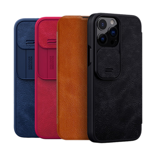 Apple iPhone 13/Pro - NILLKIN Qin Pro Series Sliding Camera Cover Design Leather Phone Case