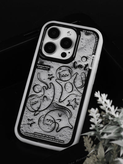Apple iPhone 13/Pro/ Pro Max Manga cat design style Shockproof Fashion Series Case - i-Station Mobile Phone & Electronic Device Repair and Accessories