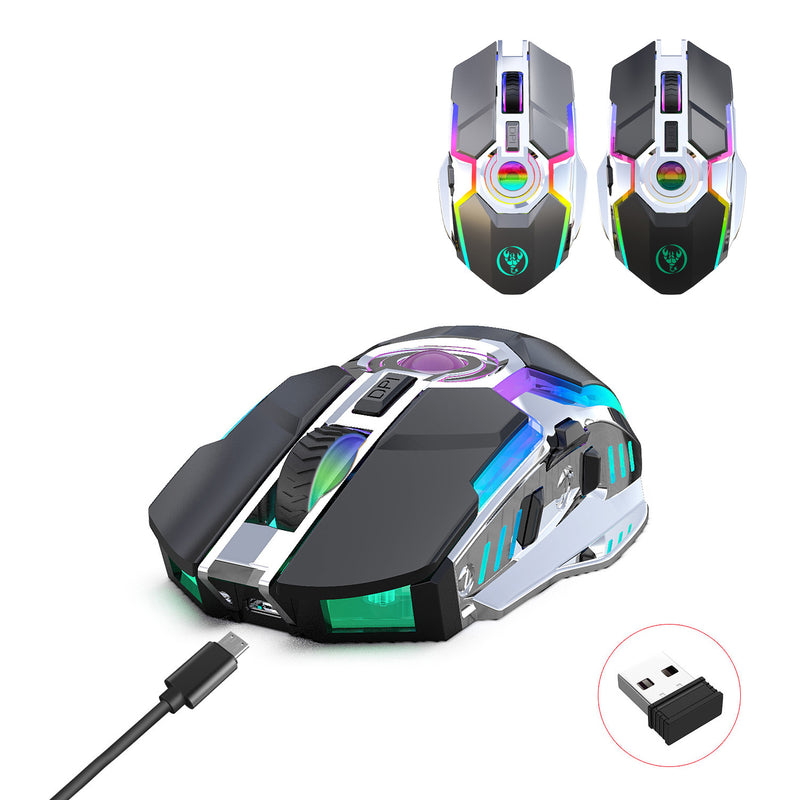 Load image into Gallery viewer, HYSJ Wireless RGB Lightweight Noise-Fre Gaming Mouse With USB Receiver And Decompress Crystal Ball
