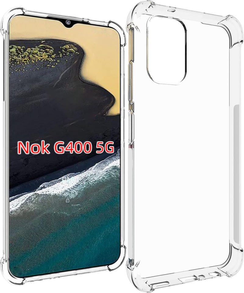 Load image into Gallery viewer, Nokia G400 - AirPillow Cushion Transparent Soft Clear TPU Four Corners Protective Case With 2PC 9H Tempered Glass Screen Protector
