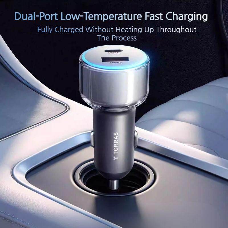 Load image into Gallery viewer, TORRAS 75W Dual-Port Super Fast Car Charger - i-Station Mobile Phone &amp; Electronic Device Repair and Accessories
