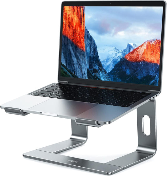 Aluminum Laptop Stand, Ergonomic Detachable Computer Stand, Riser Holder Notebook Stand Compatible with Macbook, Pro, Dell, HP, Lenovo More 10-15.6