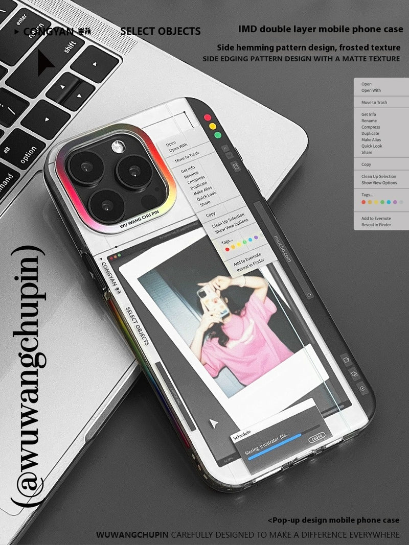 Load image into Gallery viewer, [Built-in Picture] Apple iPhone 16/Pro/Pro Max desktop pop-up window design style for placing photos Shockproof Fashion Series Case
