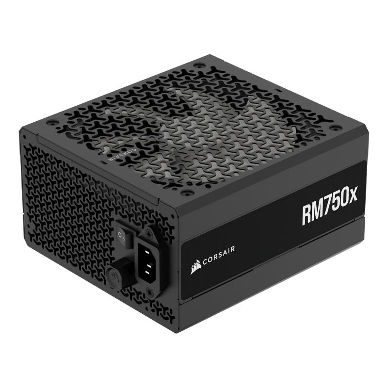 Load image into Gallery viewer, CORSAIR RM750x 750W Fully Modular Low-Noise ATX Power Supply – ATX 3.1 Compliant – PCIe 5.1 Support – Cybenetics Gold Efficiency – Native 12V-2x6 Connecto
