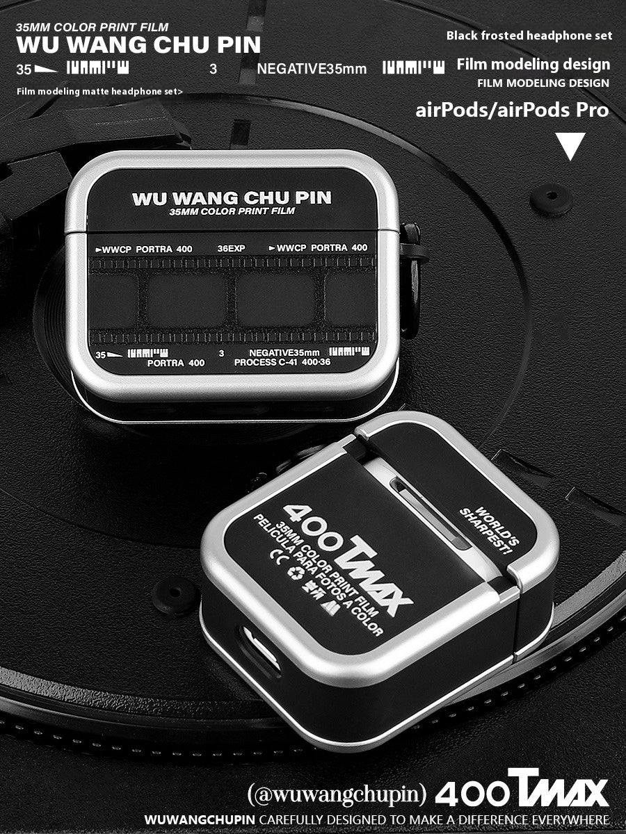 Apple AirPods Pro 2 (2022) -Film roll design style TPU + PC Heavy Duty Protecive Case - i-Station Mobile Phone & Electronic Device Repair and Accessories