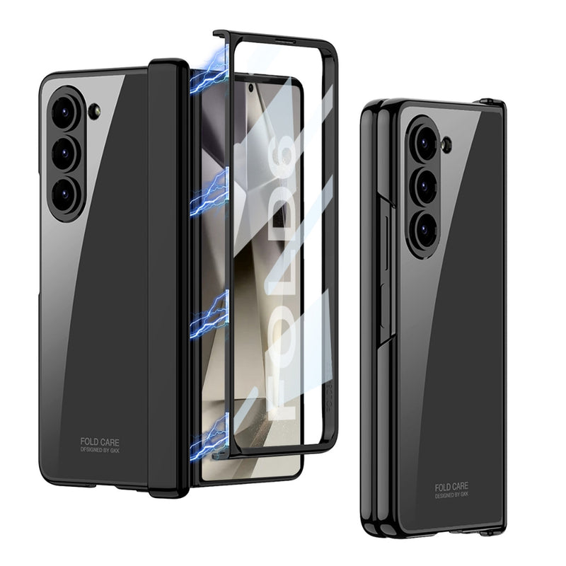 Load image into Gallery viewer, Samsung Galaxy Z Fold 5(SM-F946) - Hinged Foldable Full Coverage Transparent Shockproof Protective Case
