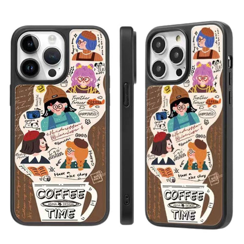 [Magsafe Compatible] Apple iPhone 15/Plus/Pro/Max - Illustrated Creative Drop-resistant Fashion-Forward Series Case