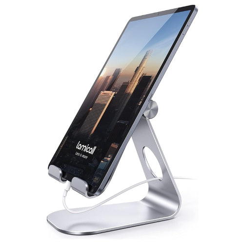 Tablet Stand Adjustable, Lamicall Tablet Stand : Desktop Stand Holder Dock Compatible With APPLE iPad Samsung Galaxy Tab Microsoft Surface (4-13 inch)