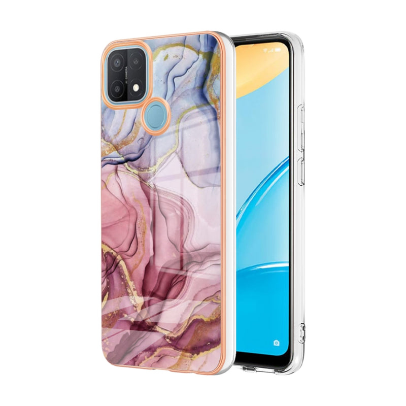 Load image into Gallery viewer, OPPO A15 /A15s - TPU Electroplated Marble Pattern Stylish Phone Case
