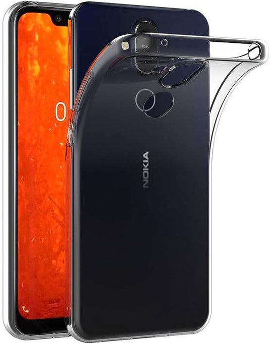 Nokia 8.1 - AirPillow Cushion Transparent Soft Clear TPU Four Corners Protective Case With 2PC 9H Tempered Glass Screen Protector