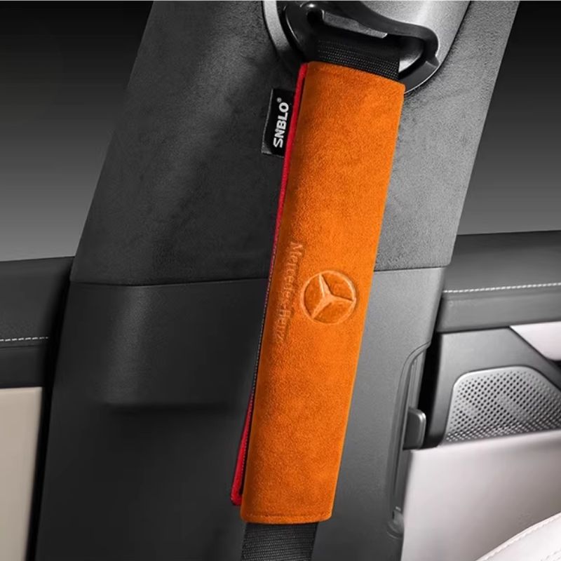 Load image into Gallery viewer, Mercedes-Benz Car Interior Accessory Suede Seat Belt Shoulder Pad for GLC, GLB, GLA, AMG, C-Class
