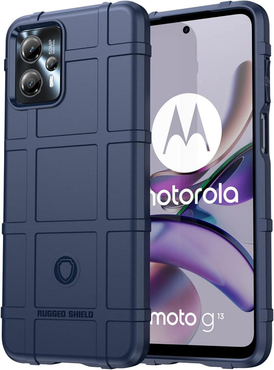 Motorola Moto G23 - Shield Shockproof Rugged Heavy Duty Case With 2PC Tempered Glass Screen Protector