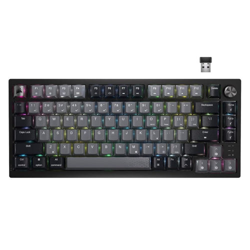 CORSAIR K65 PLUS WIRELESS 75% RGB Hot-Swappable Mechanical Gaming Keyboard – Pre-Lubricated CORSAIR MLX Red Linear Switches – Top Mounted – Dual-Layer Sound Dampening – PBT Keycaps – QWERTY NA– Black