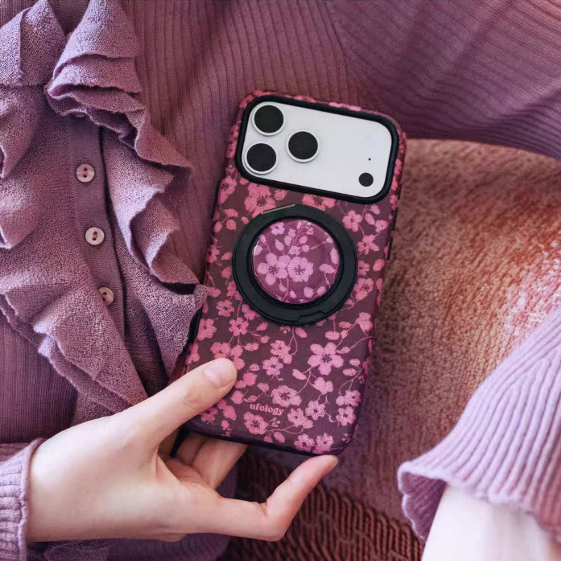 Load image into Gallery viewer, [Magsafe Compatible][With Stand] Apple iPhone 15/Plus/Pro/Pro Max 2-in-1 Floral Protective Phone Case
